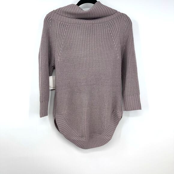NEW 89th and Madison Off Shoulder Cowl Neck Sweater S Quail Chunky Knit Preppy - Picture 6 of 9